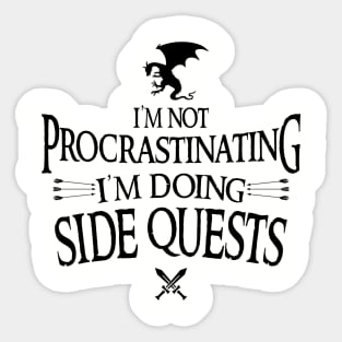 I'm Doing Side Quests Sticker